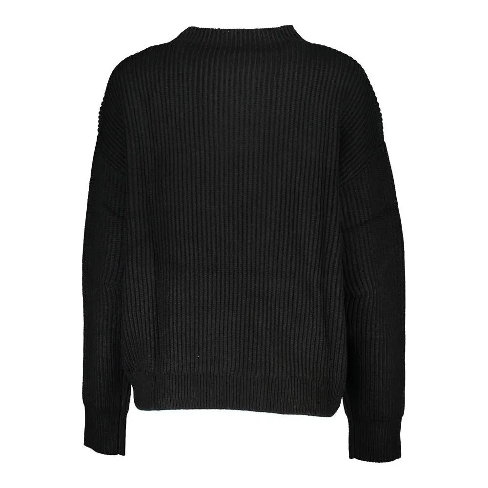 Patrizia Pepe Chic Turtleneck Sweater with Contrast Accents