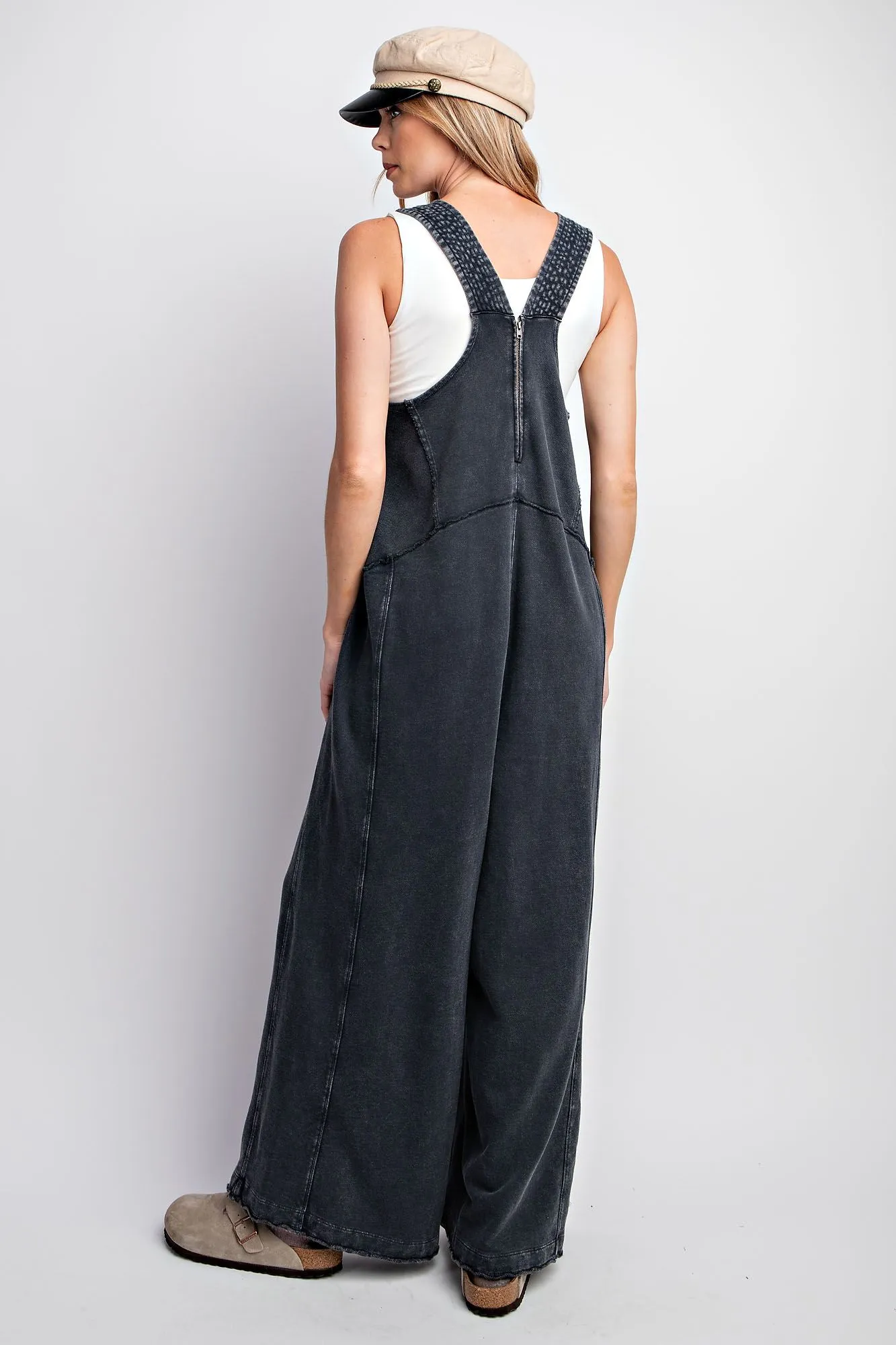 Piper Terry Cloth Jumpsuit - Black