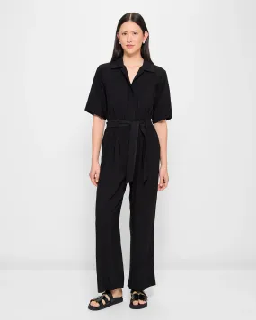 popular  V-Neck Boiler Suit - Preview - Black