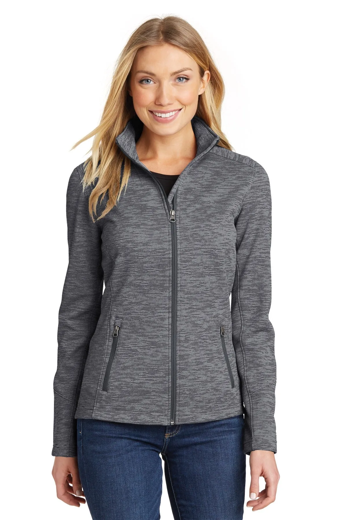 Port Authority® Ladies Digi Stripe Fleece Jacket. L231