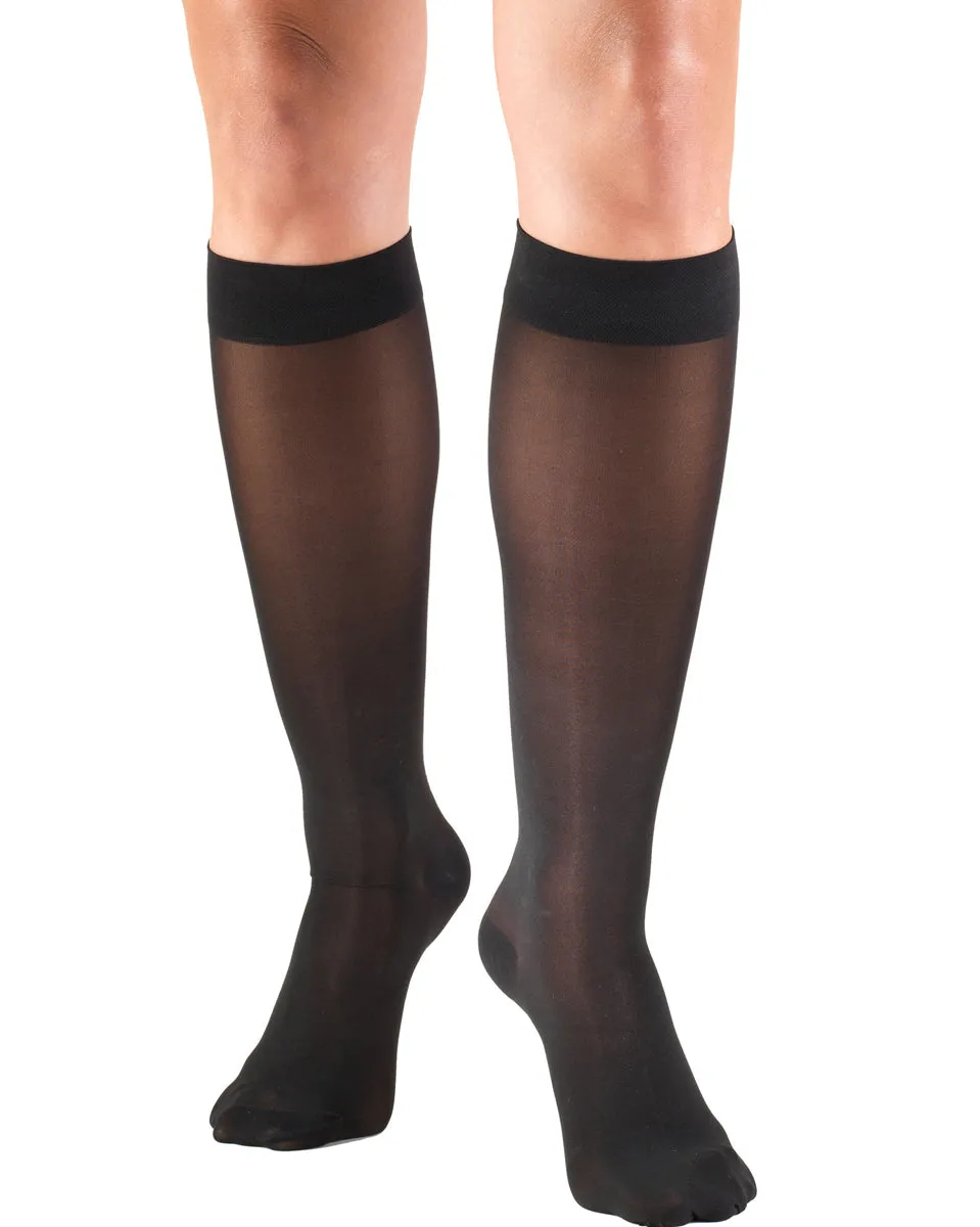 ReliefWear Women's TruSheer Knee High Support Stockings 30-40 mmHg