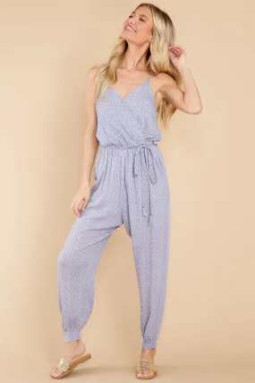 Romantic Gestures Lilac Print Jumpsuit