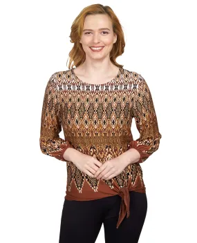 Ruby Road Spot-On Animal Tie Knit Top