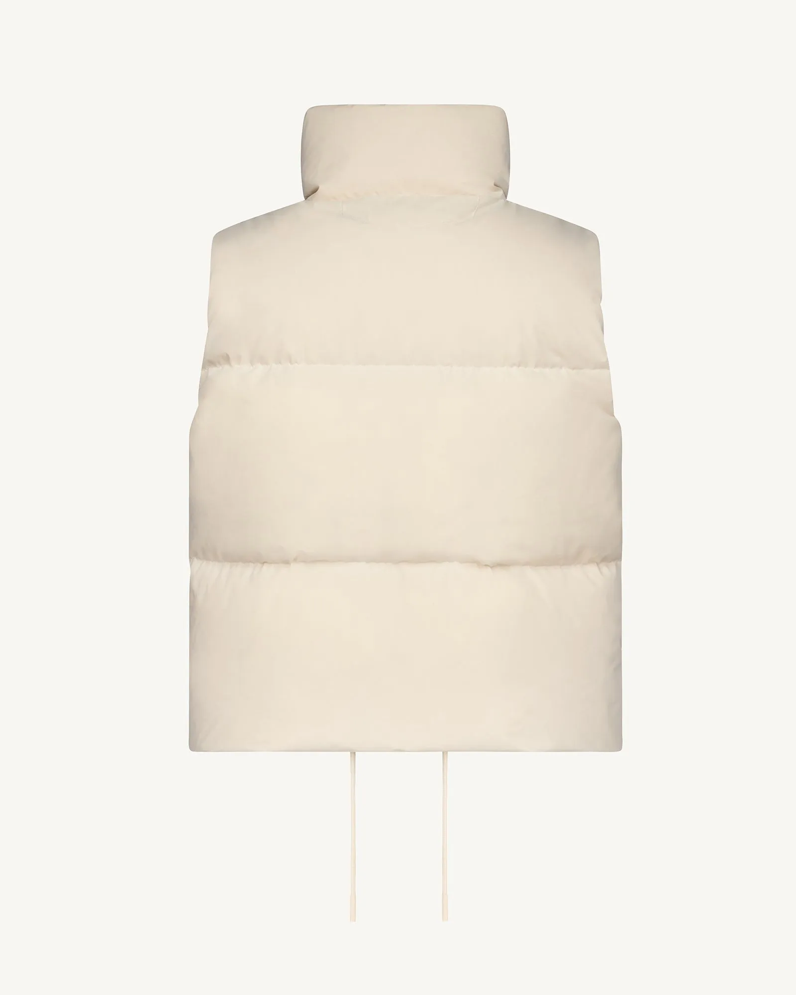 Shangai cropped puffer-style sleeveless down jacket Ivory