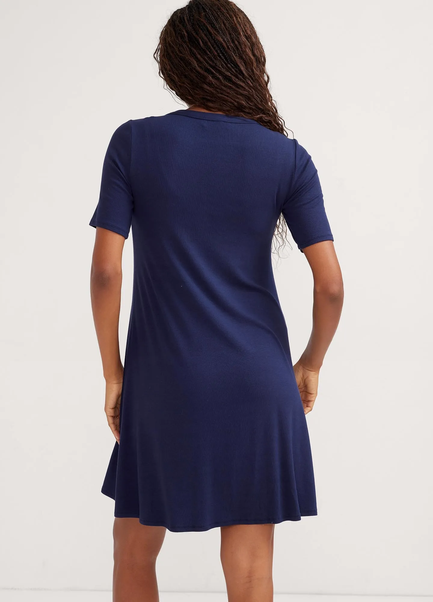 The Softest Rib Nursing Mini Dress