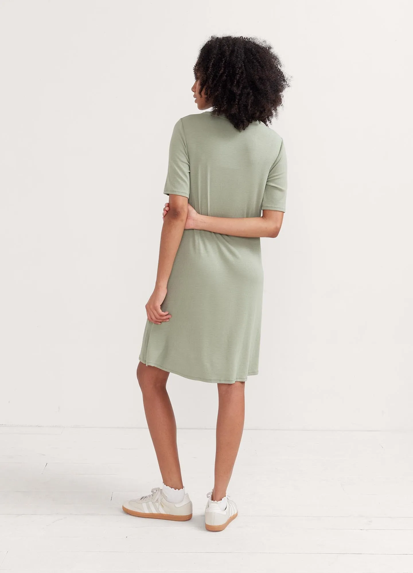 The Softest Rib Nursing Mini Dress