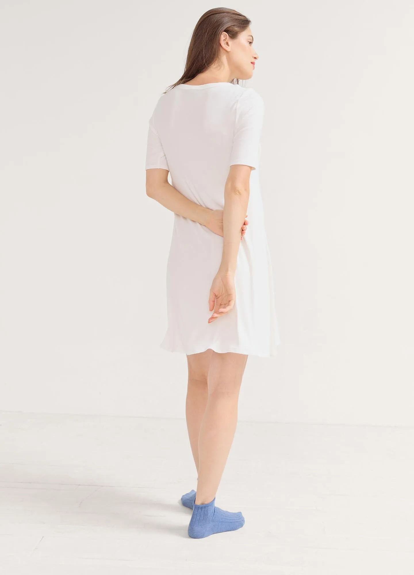 The Softest Rib Nursing Mini Dress