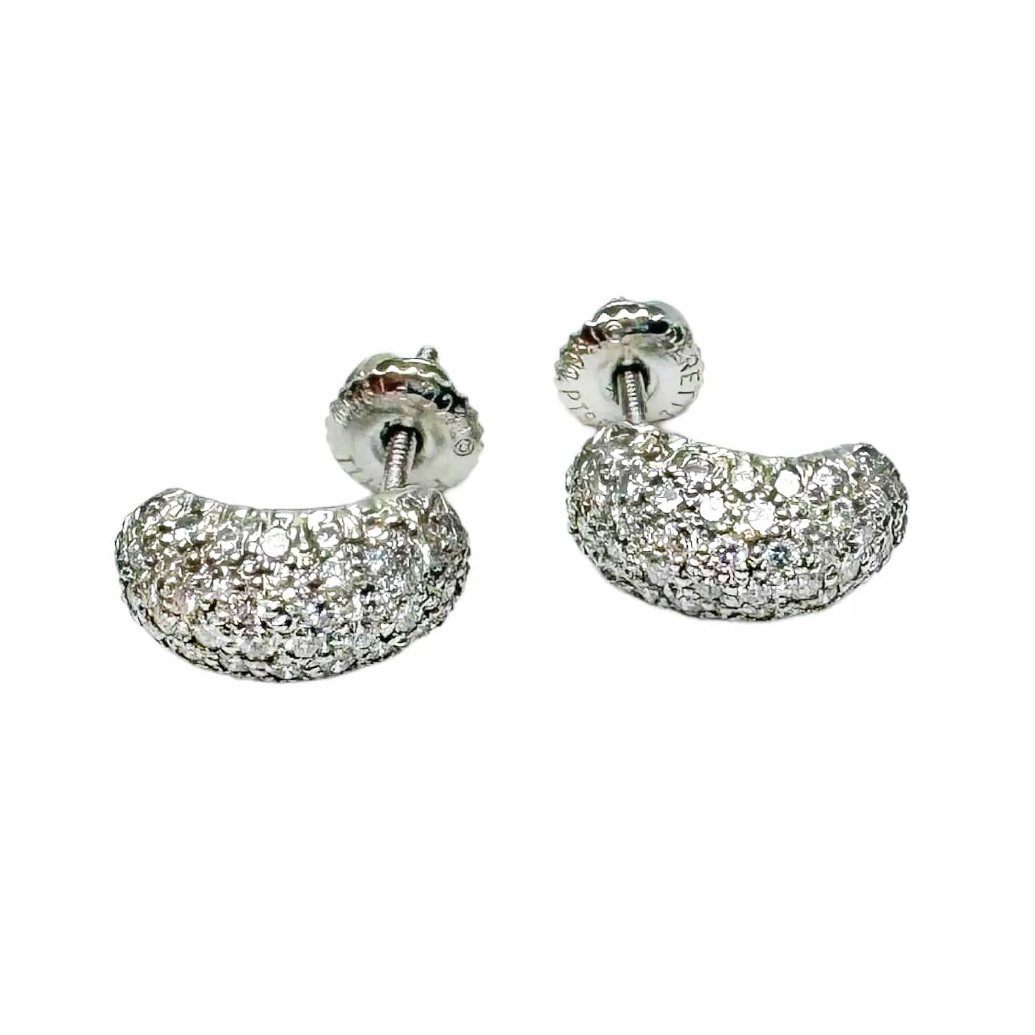 TIFFANY & CO Elsa Peretti Platinum & Diamond Earrings