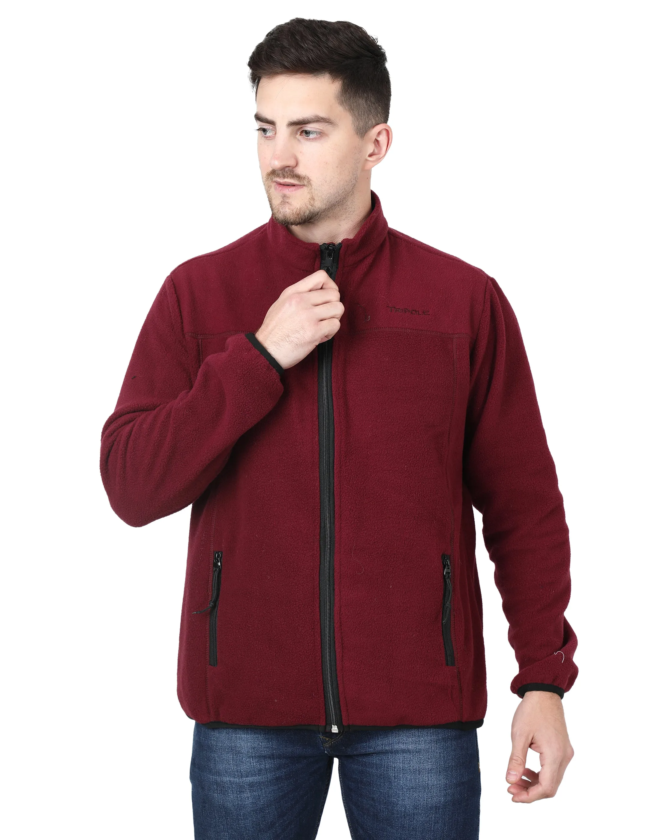 Tripole Anti-Pilling Fleece Winter Jacket and Windcheater | Wine