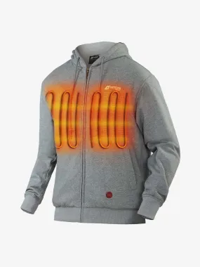 Unisex 11W Heated Ultra Soft Hoodie with HeatSync  - Gray