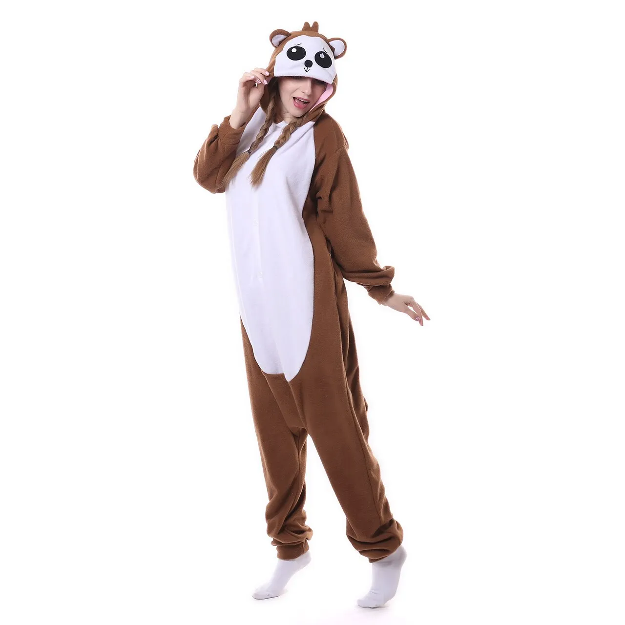 Winter Adult Animal Mike Duck Onesies Shark Cat Fox Kigurumi Pajamas Monkey Cartoon Costumes Jumpsuits Christmas Hooded