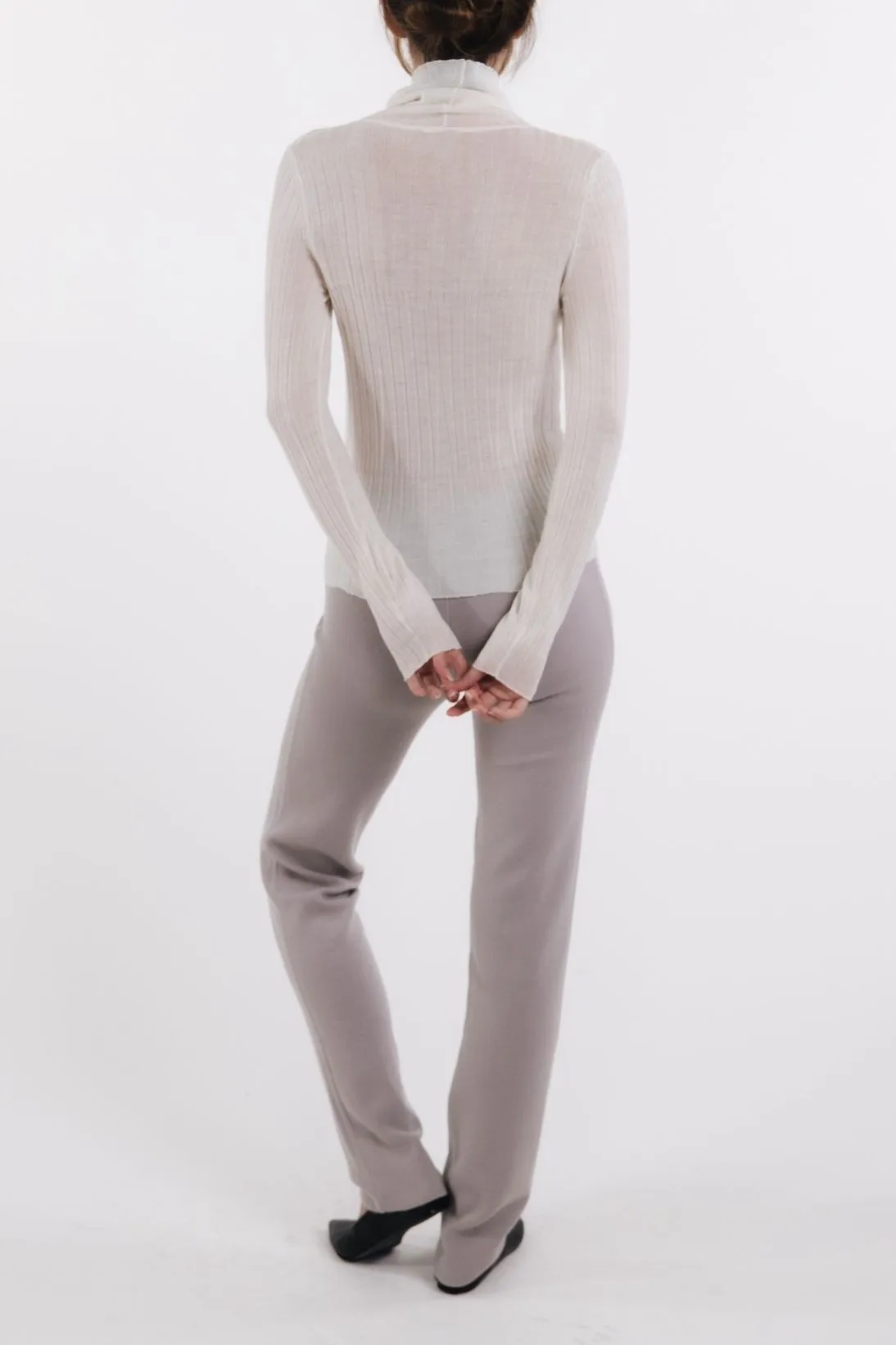 WOOL RIBBED TURTLENECK